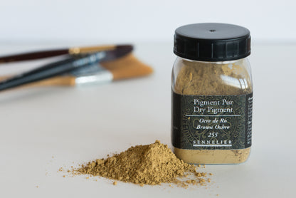 Sennelier Pure Pigment 90g Jar – Brown Ochre 255