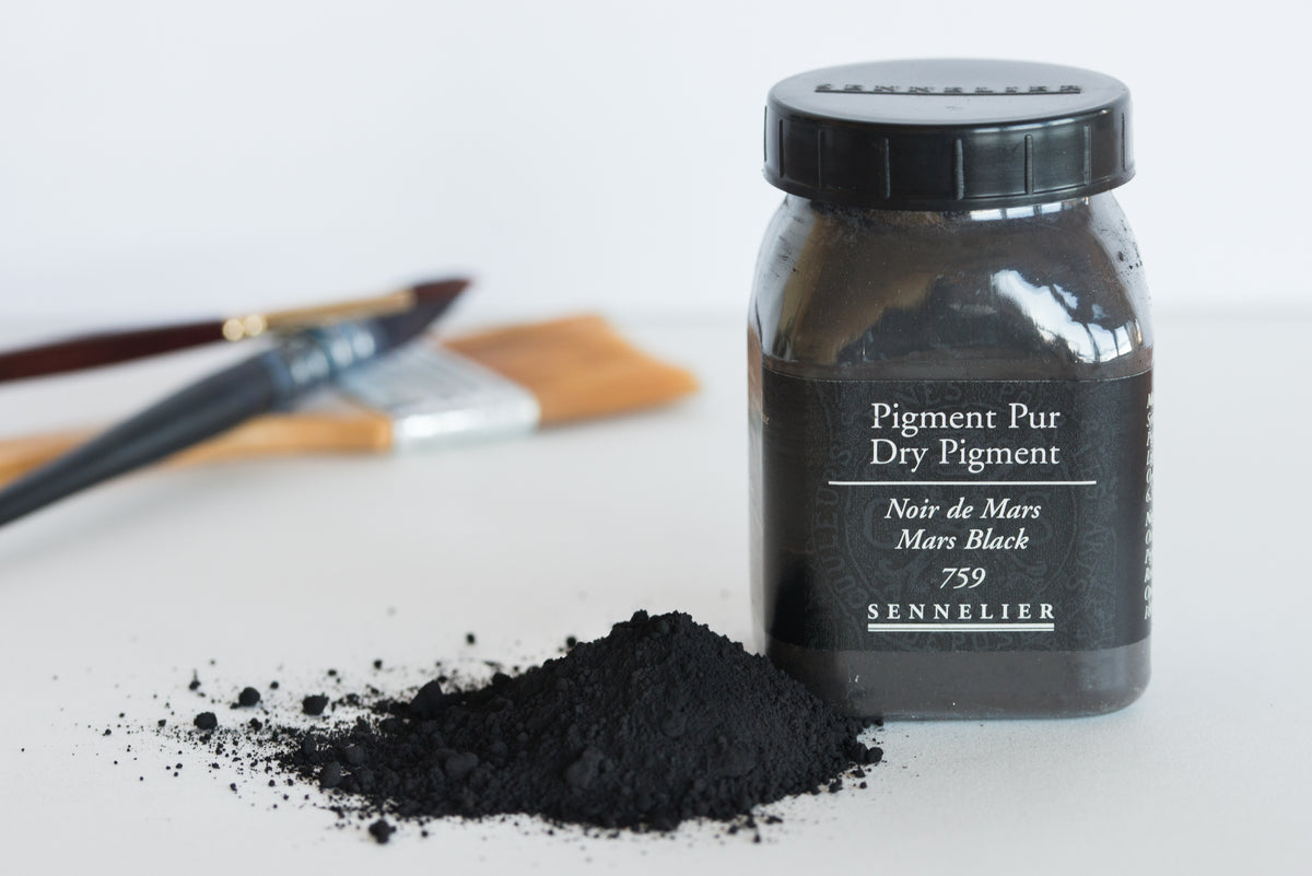 Sennelier Pure Pigment 180g Jar – Mars Black 759