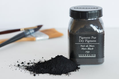 Sennelier Pure Pigment 180g Jar – Mars Black 759