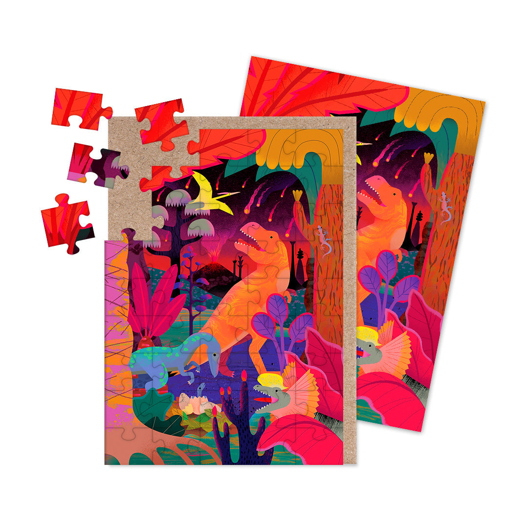 Dinosaurs - Carnivores jigsaw greeting card by Ohh Deer