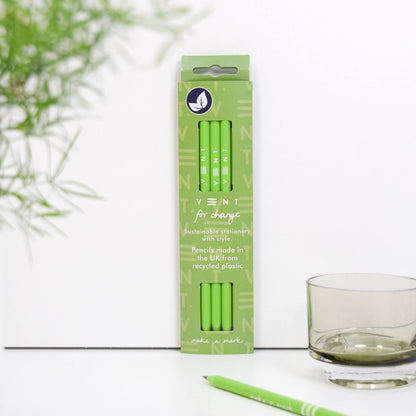 VENT Make a Mark Recycled Pencils, Pack of 3 – Green