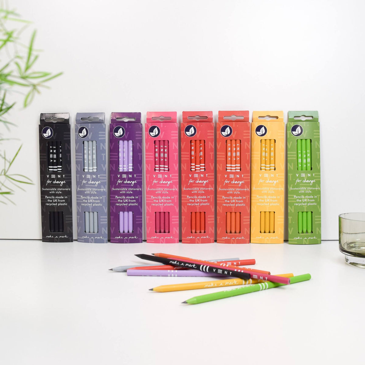 VENT Make a Mark Recycled Pencils, Pack of 3 – Yellow