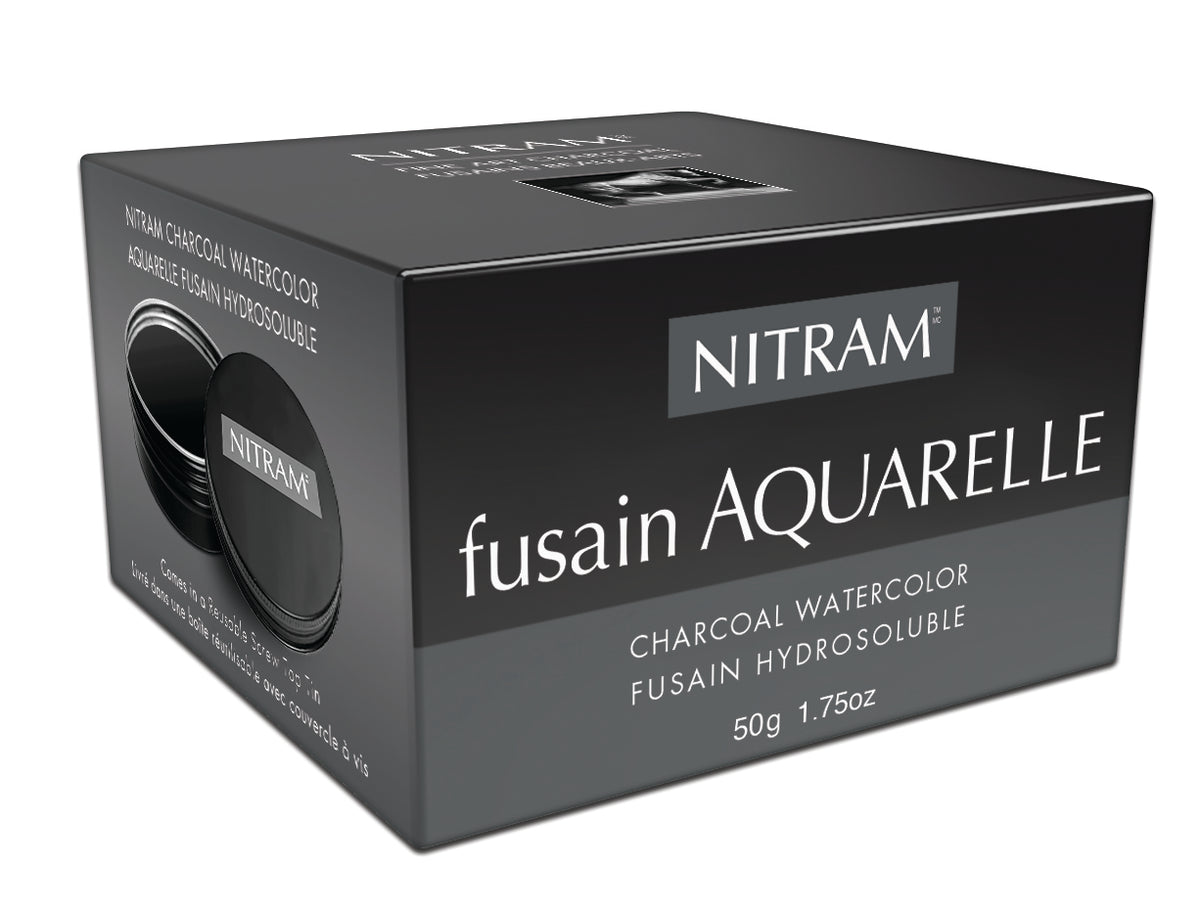 Nitram Fusain Aquarelle Water-Soluble Charcoal – 50g Tin