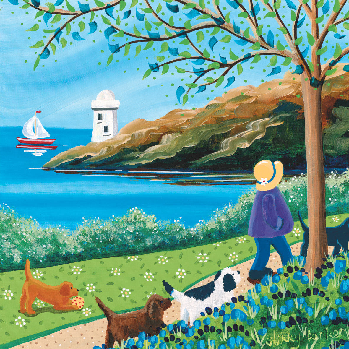 Walkies by the Water Card by Nikky Corker