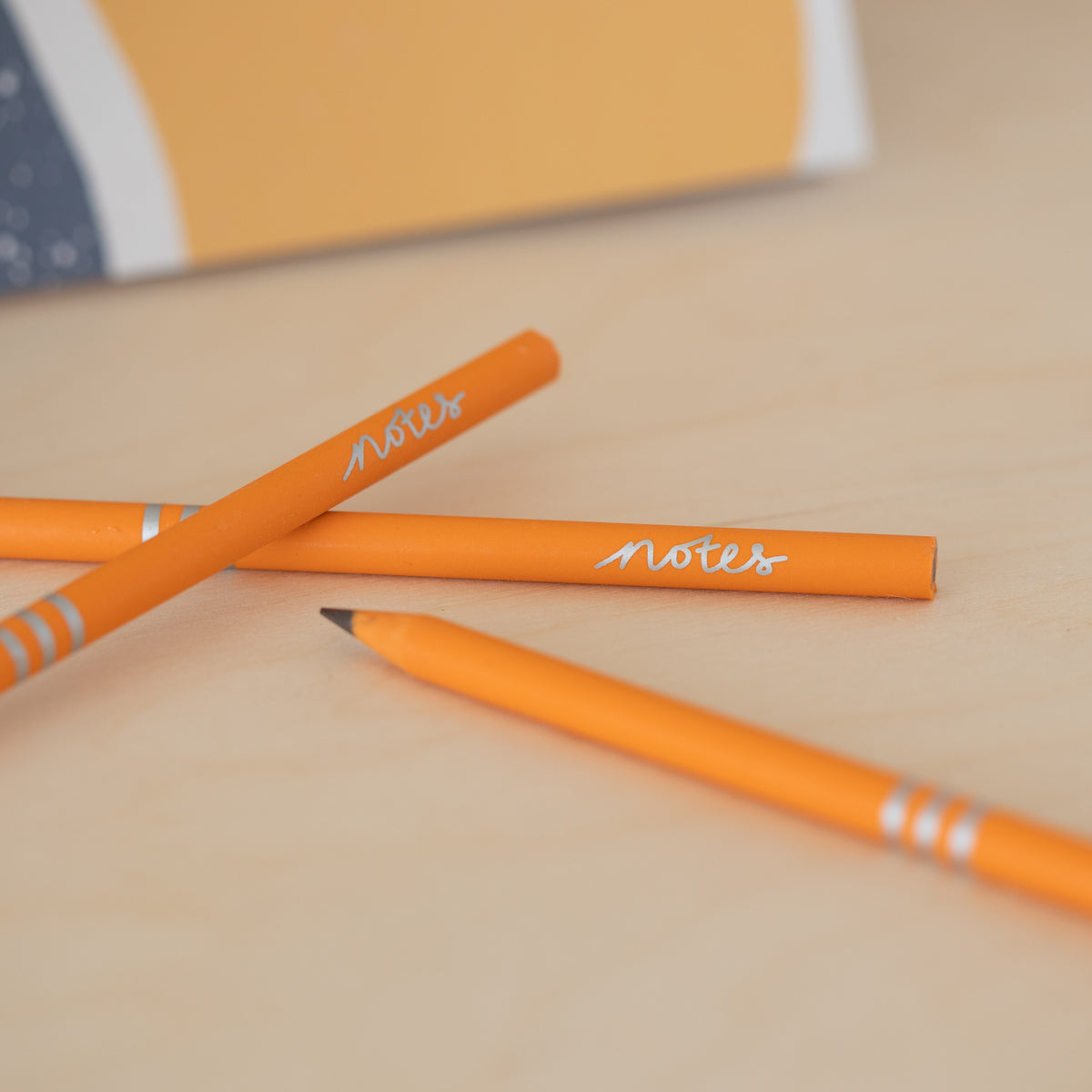 VENT NOTES Recycled Pencils, Pack of 3 – Clementine (Earth Sleeve)