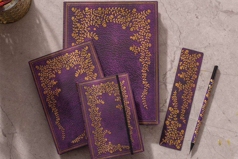 Paperblanks New York Rose Pencils – Pack of 4 – design detail