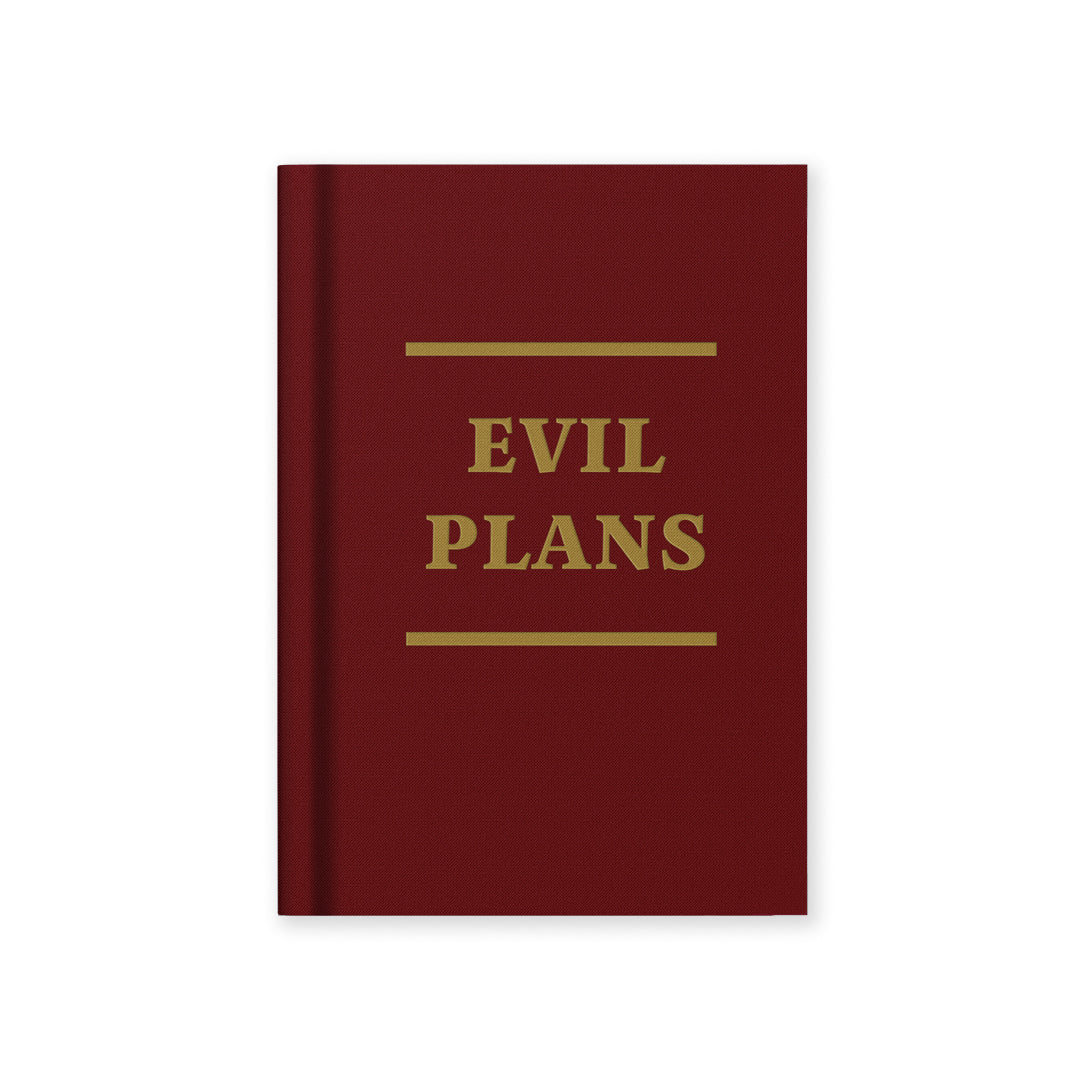 Evil Plans A7 Fabric Hardback Notebook (13277)