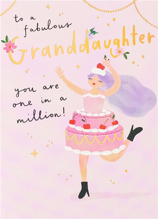 To A Fabulous Granddaughter Greetings Card