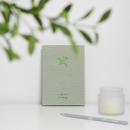VENT OCEAN A5 Hardback Notebook, Recycled Ocean Plastic Cover – Algae Green