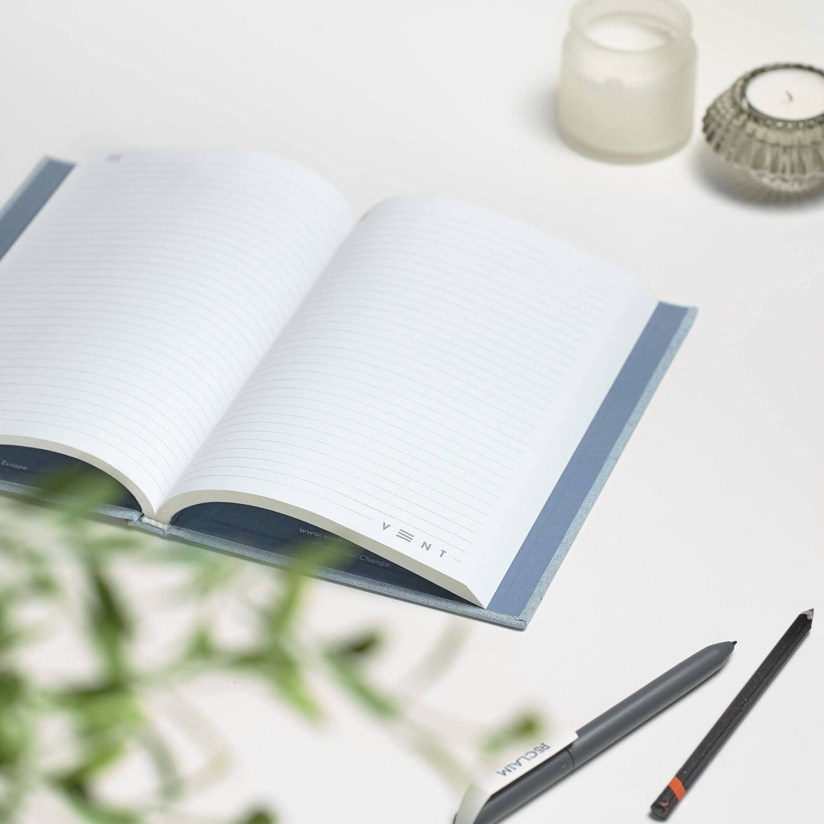 VENT OCEAN A5 Hardback Notebook, Recycled Ocean Plastic Cover – Sea Blue