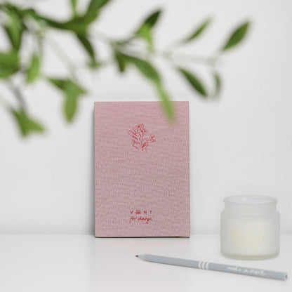VENT OCEAN A5 Hardback Notebook, Recycled Ocean Plastic Cover – Coral Pink