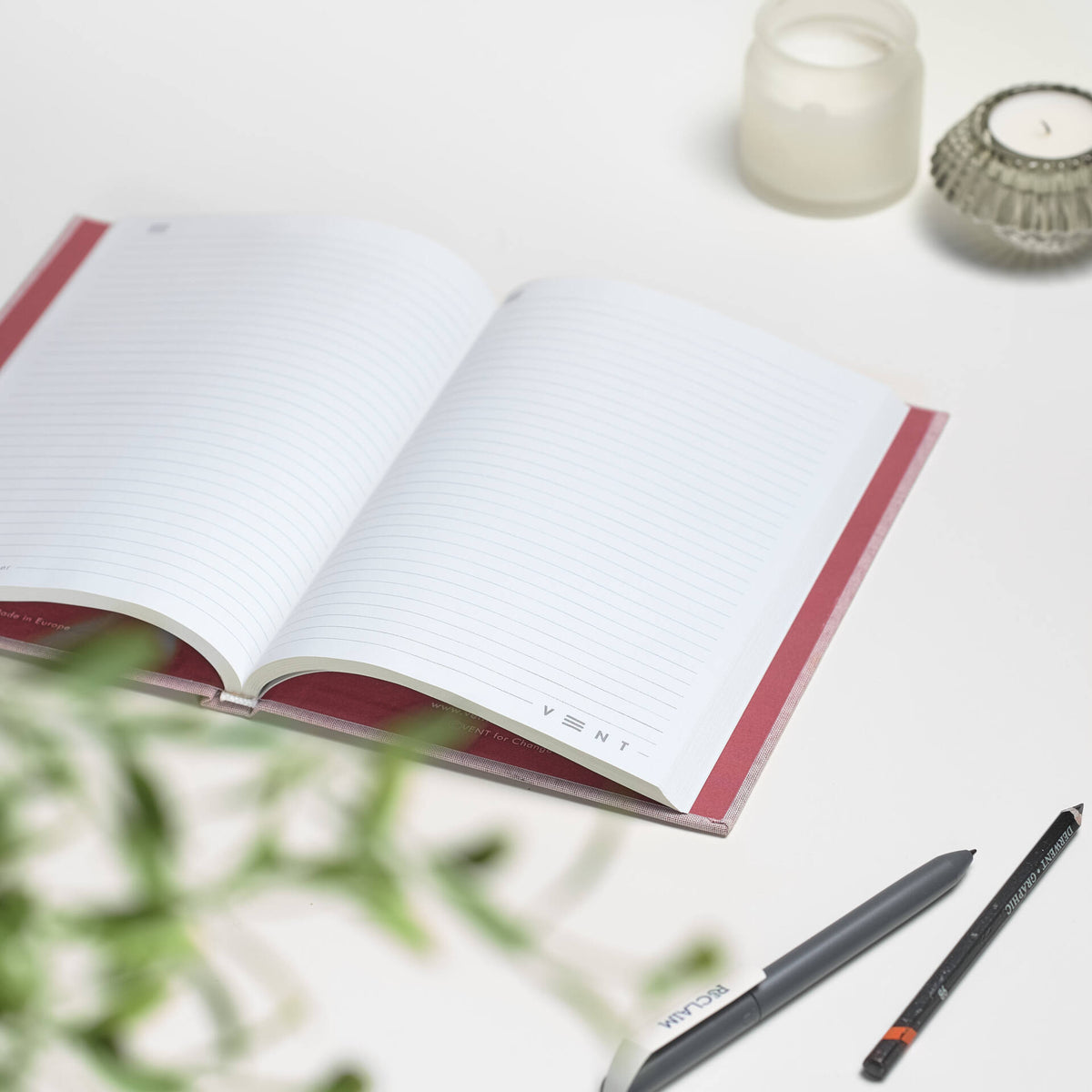 VENT OCEAN A5 Hardback Notebook, Recycled Ocean Plastic Cover – Coral Pink