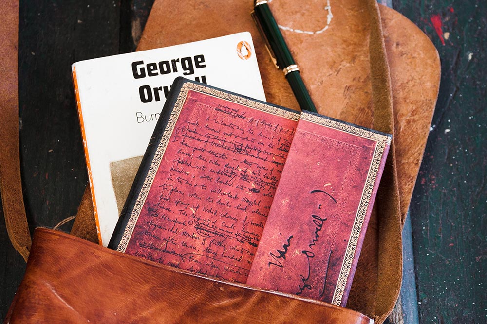 Paperblanks Orwell, Nineteen Eighty-Four Ultra Hardback Journal – Lined, 144 Pages – design detail