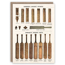 Cricket Bats Greetings Card