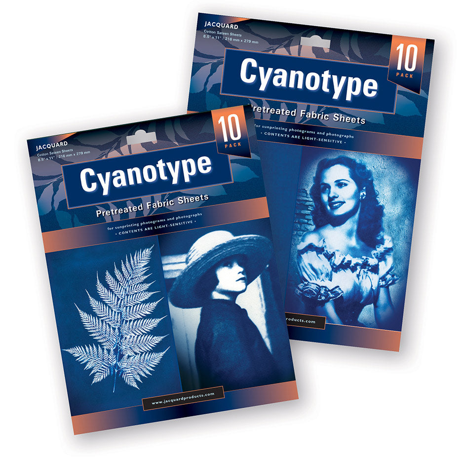 Jacquard Cyanotype Fabric Sheets 8.5 x 11in – Pack of 10