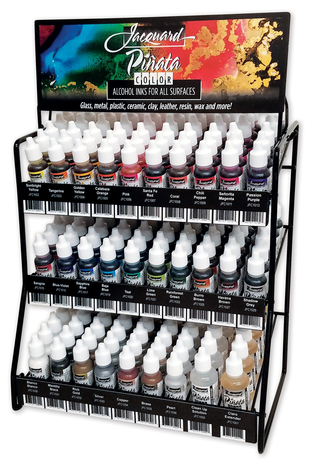 Jacquard Piñata Alcohol Ink 15ml Retail Package – 29 Colours x 6