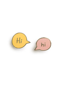 Out of Print Heartstopper Boy Meets Boy enamel pin set on its backing card