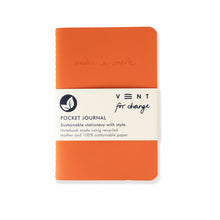 VENT Make a Mark A6 Recycled Leather Pocket Journal – Orange