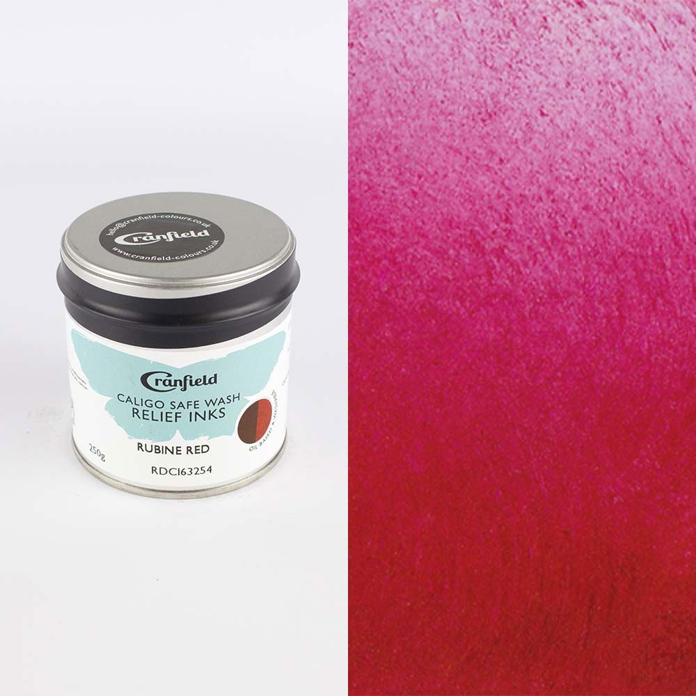 Cranfield Caligo Safe Wash Relief Ink 250ml Tin – Rubine Red