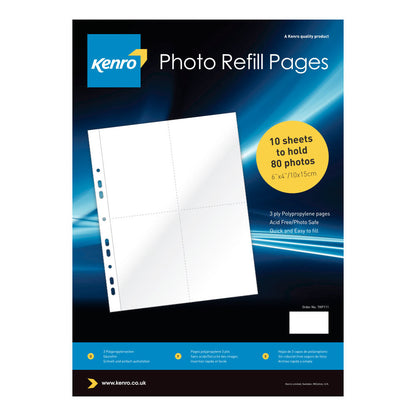 Kenro white photo storage pages