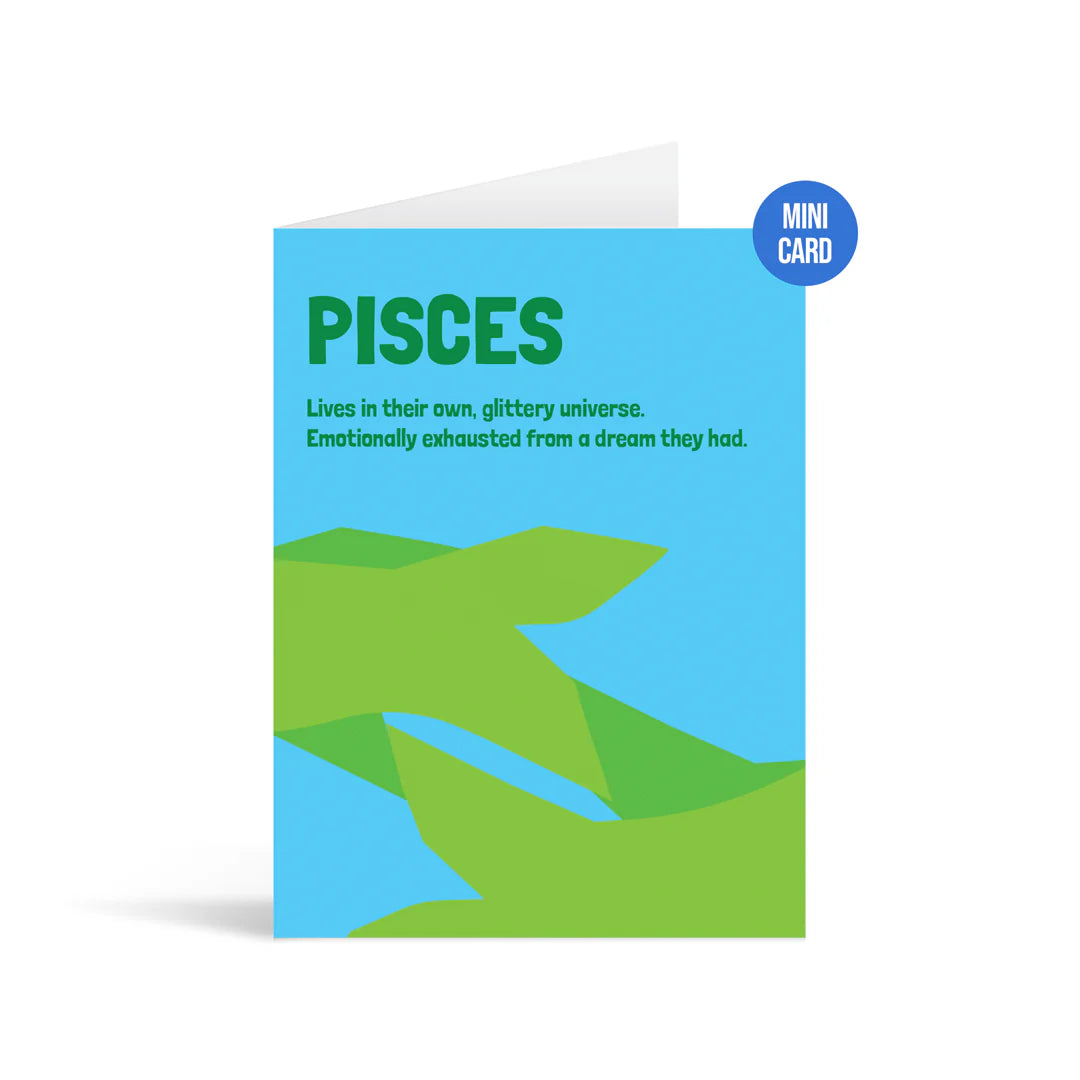 Pisces Mini Greetings Card