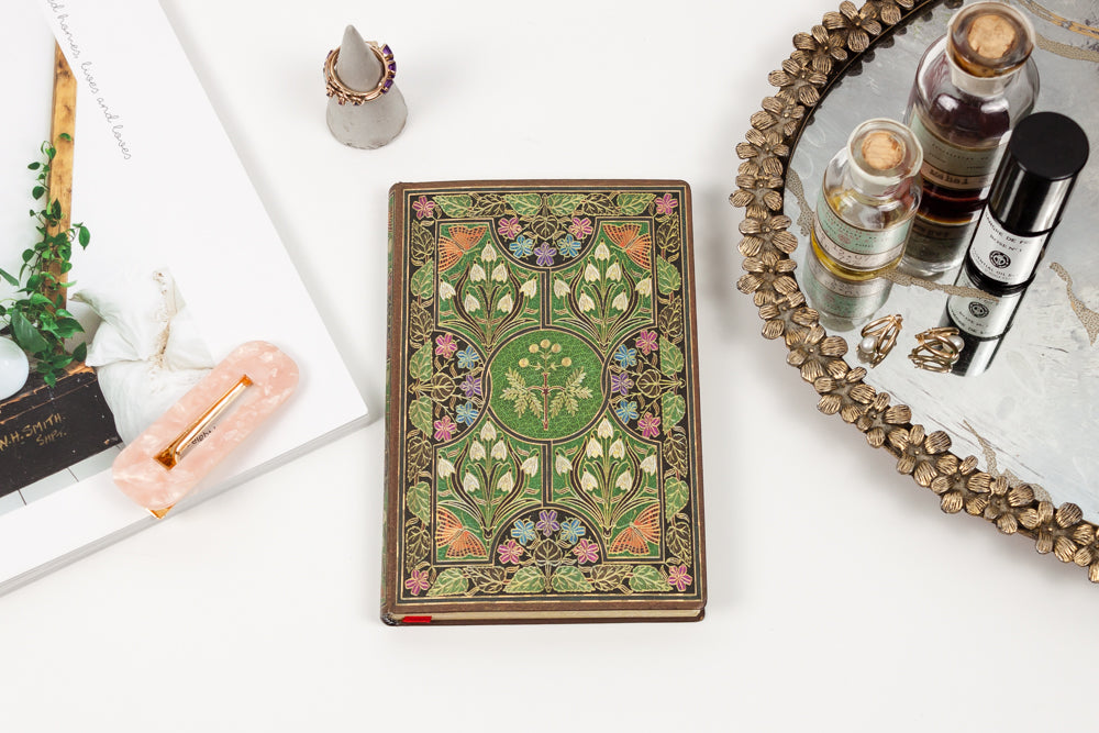 Paperblanks Poetry in Bloom Mini Softback Flexi Journal – Lined, 176 Pages – design detail