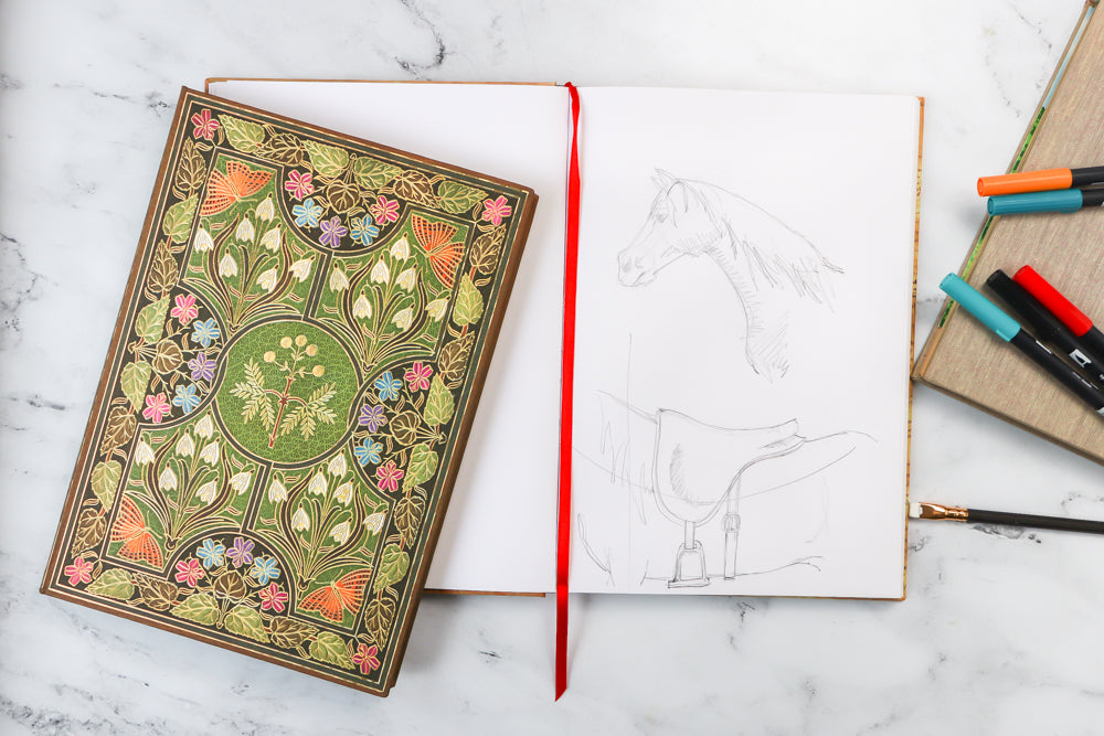 Paperblanks Poetry in Bloom Mini Hardback Journal – Plain, 208 Pages – design detail