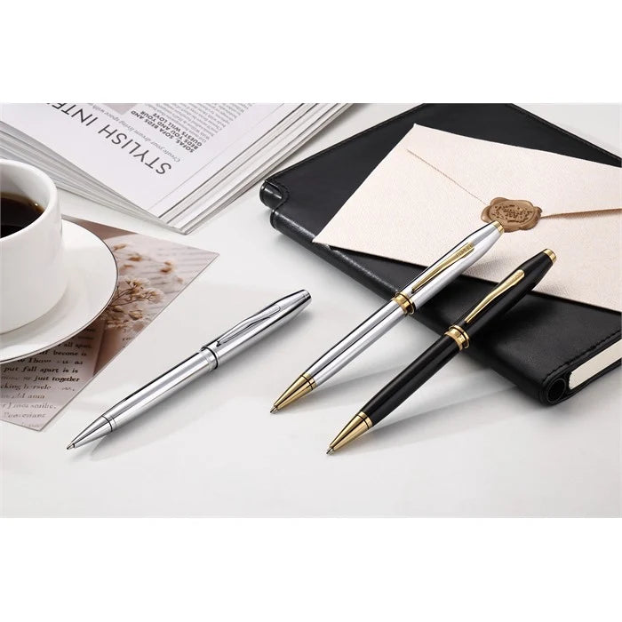 Cross Foundry Lacquer Black with Gold PVD Appointments - Ballpoint