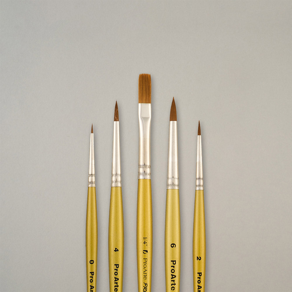 Pro Arte W4 Prolene Spotter Brush Set in Wallet