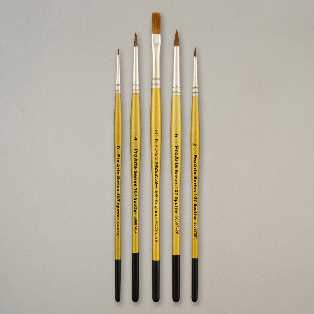 Pro Arte W4 Prolene Spotter Brush Set in Wallet