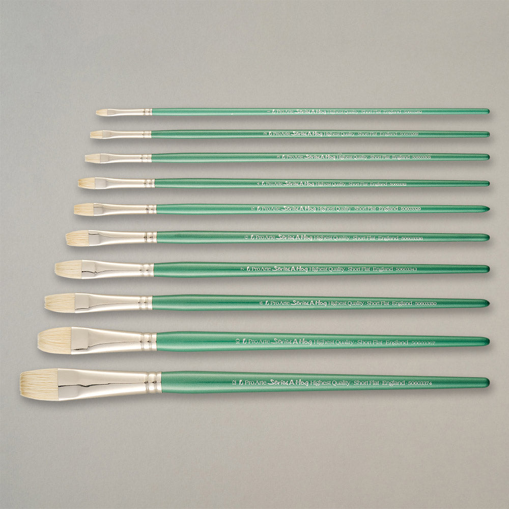 Pro Arte Series A Hog Short Flat Oil Brush