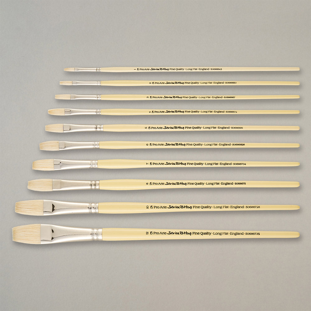Pro Arte Series B Hog Long Flat Oil Brush