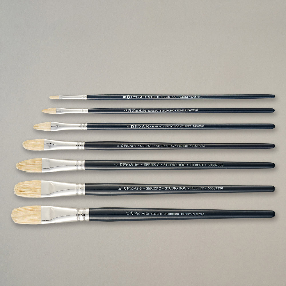 Pro Arte Series C Studio Hog Filbert Oil Brush