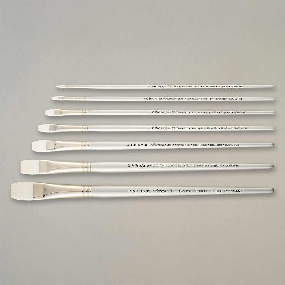 Pro Arte Sterling Acrylix Short Flat Oil & Acrylic Brush