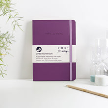 VENT Make a Mark A5 Recycled Leather Lined Notebook – Purple
