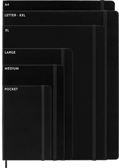 Moleskine Classic Notebook – Extra Large, Plain, Hard Cover, Black