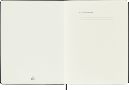 Moleskine Classic Notebook – Extra Large, Plain, Hard Cover, Black