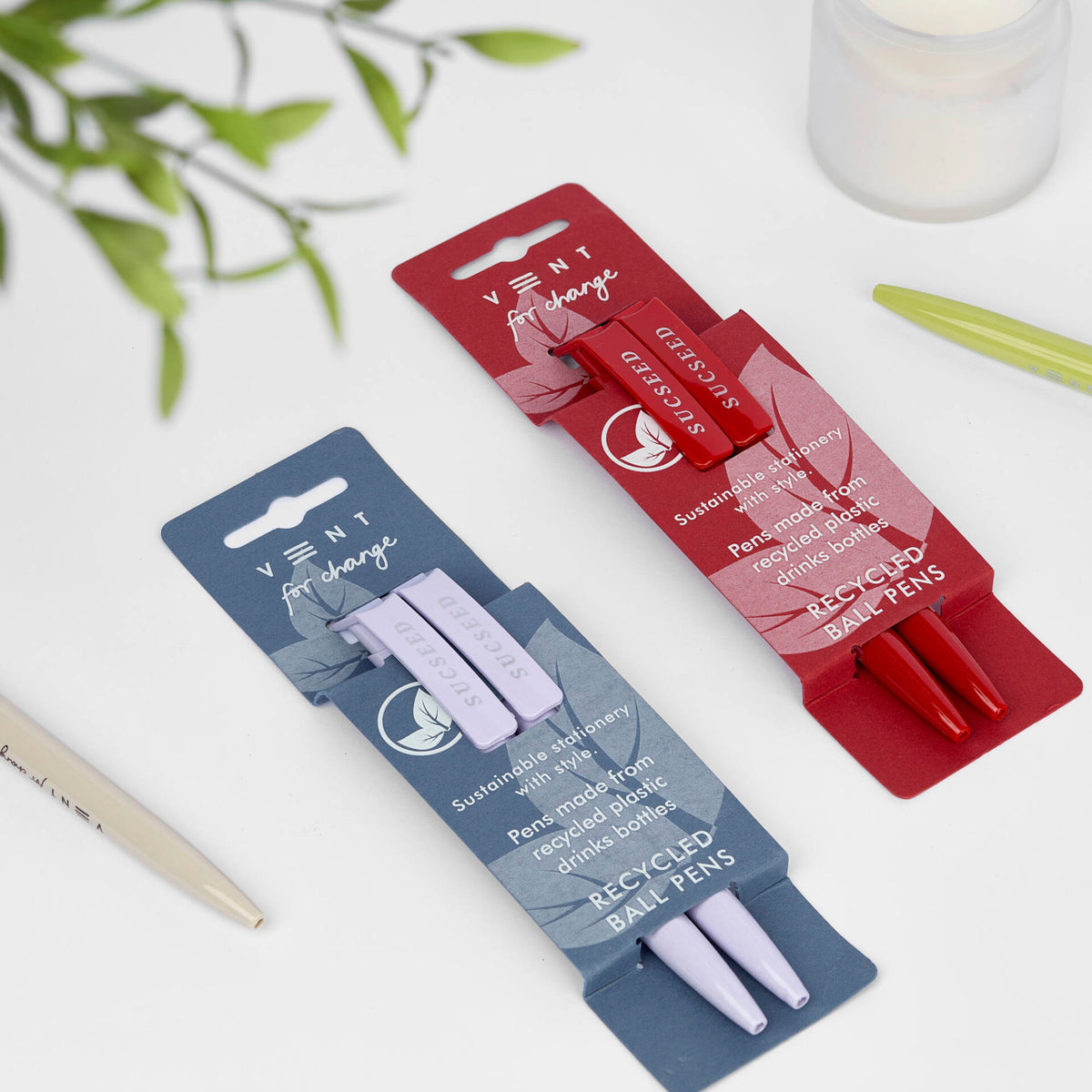 VENT SUCSEED Recycled Ballpoint Pens – Lavender