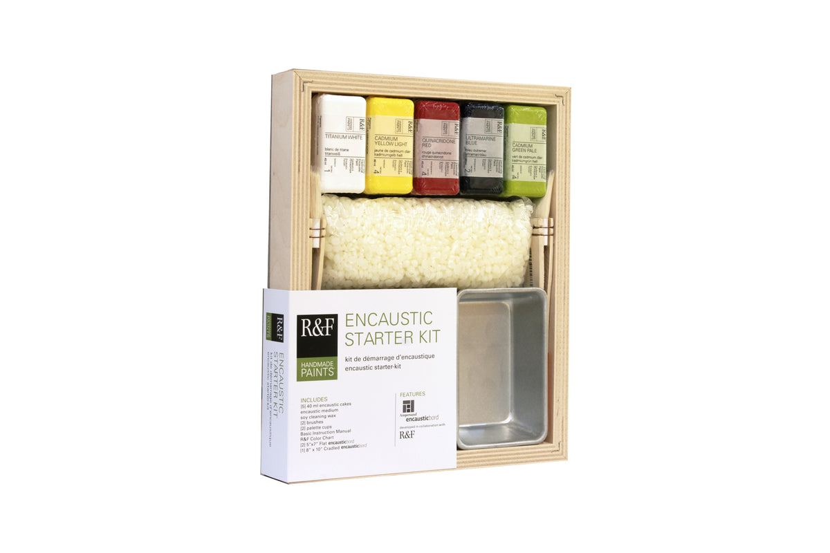 R&F Encaustic Starter Kit with Gesso-Ready Panel