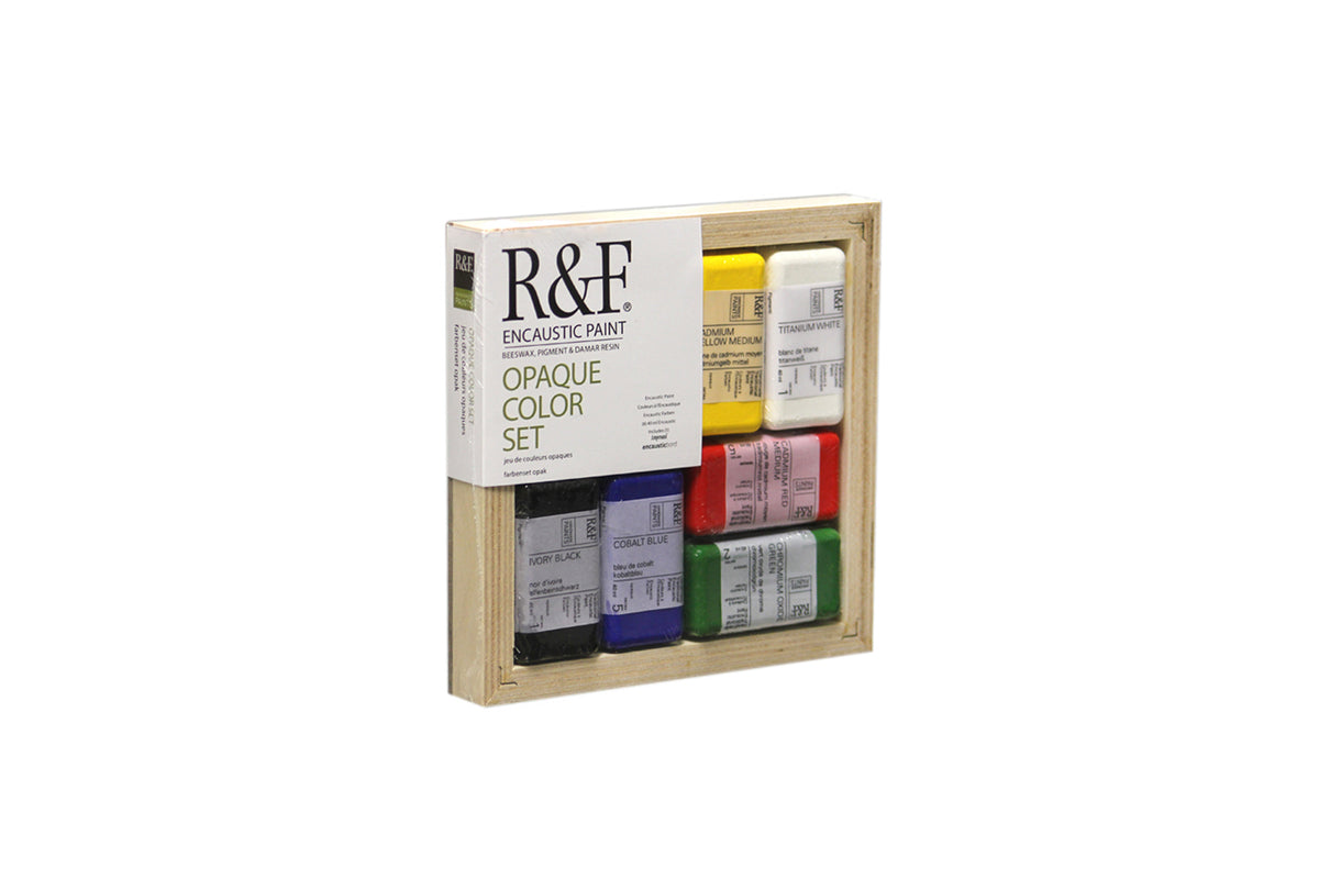 R&F Encaustic Opaque Colour Set with Gesso-Ready Panel