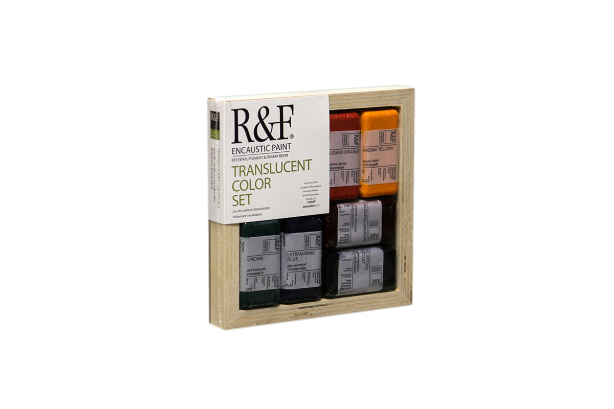 R&F Encaustic Translucent Colour Set with Gesso-Ready Panel