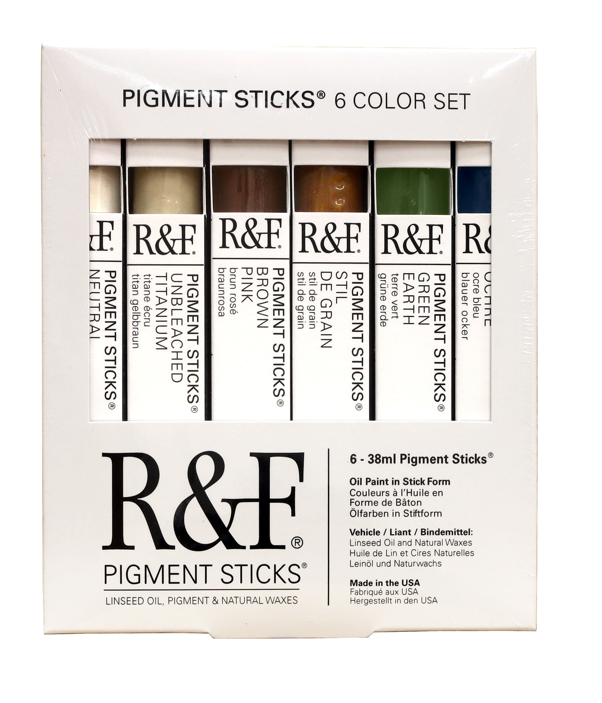 R&F Pigment Stick Earth Tones Set of 6