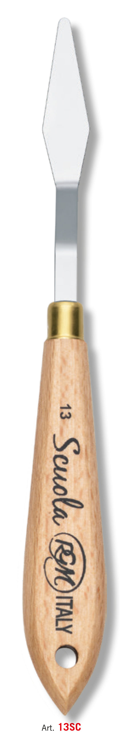 RGM Scuola Student Palette Knife, Wooden Handle – No. 13