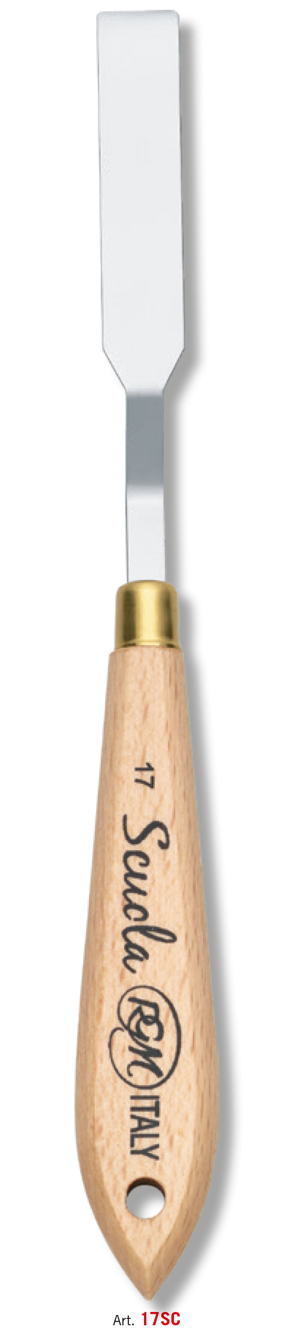 RGM Scuola Student Palette Knife, Wooden Handle – No. 17
