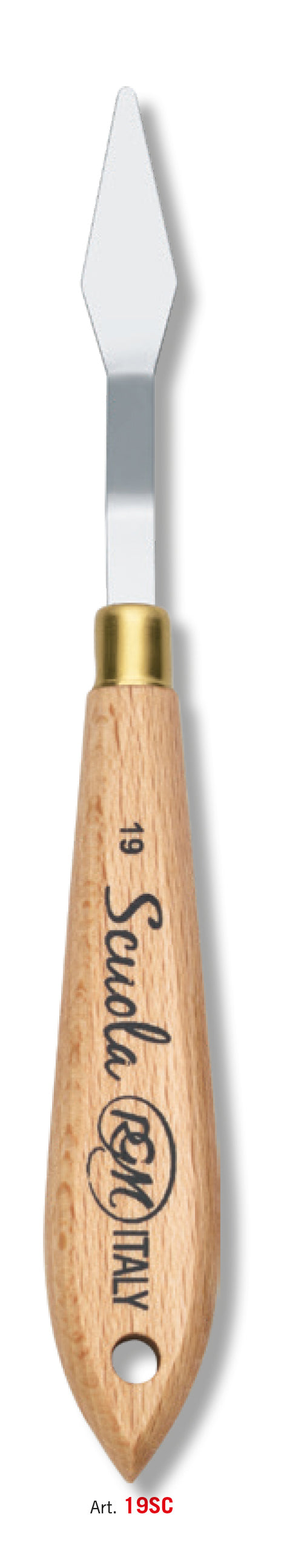 RGM Scuola Student Palette Knife, Wooden Handle – No. 19