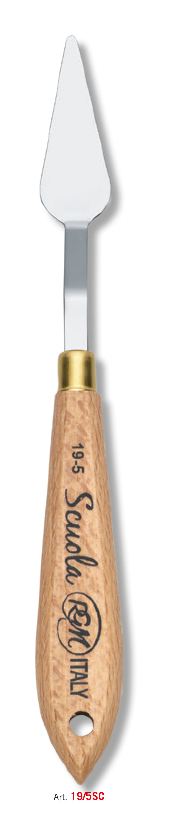 RGM Scuola Student Palette Knife, Wooden Handle – No. 19/5