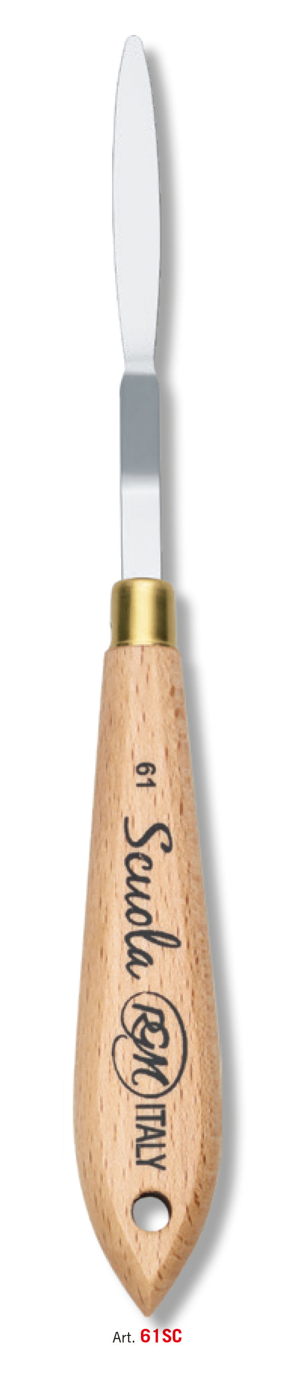 RGM Scuola Student Palette Knife, Wooden Handle – No. 61