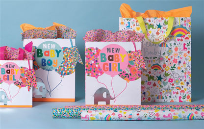Spotty Blue Wrapping Paper – detail