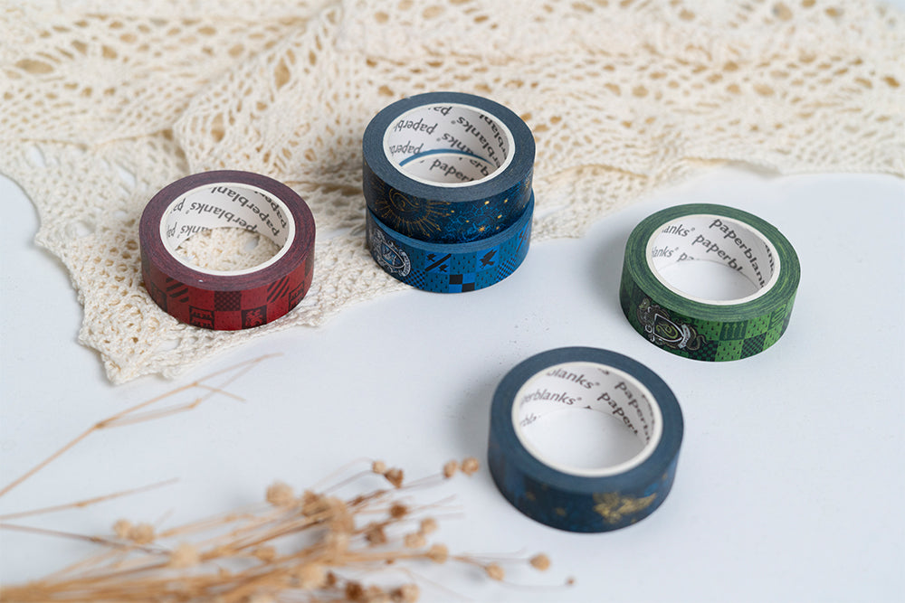 Paperblanks Ravenclaw/Slytherin Washi Tape Washi Tape – Pack of 2 – design detail