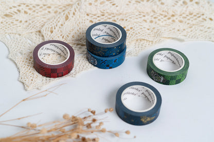 Paperblanks Ravenclaw/Slytherin Washi Tape Washi Tape – Pack of 2 – design detail